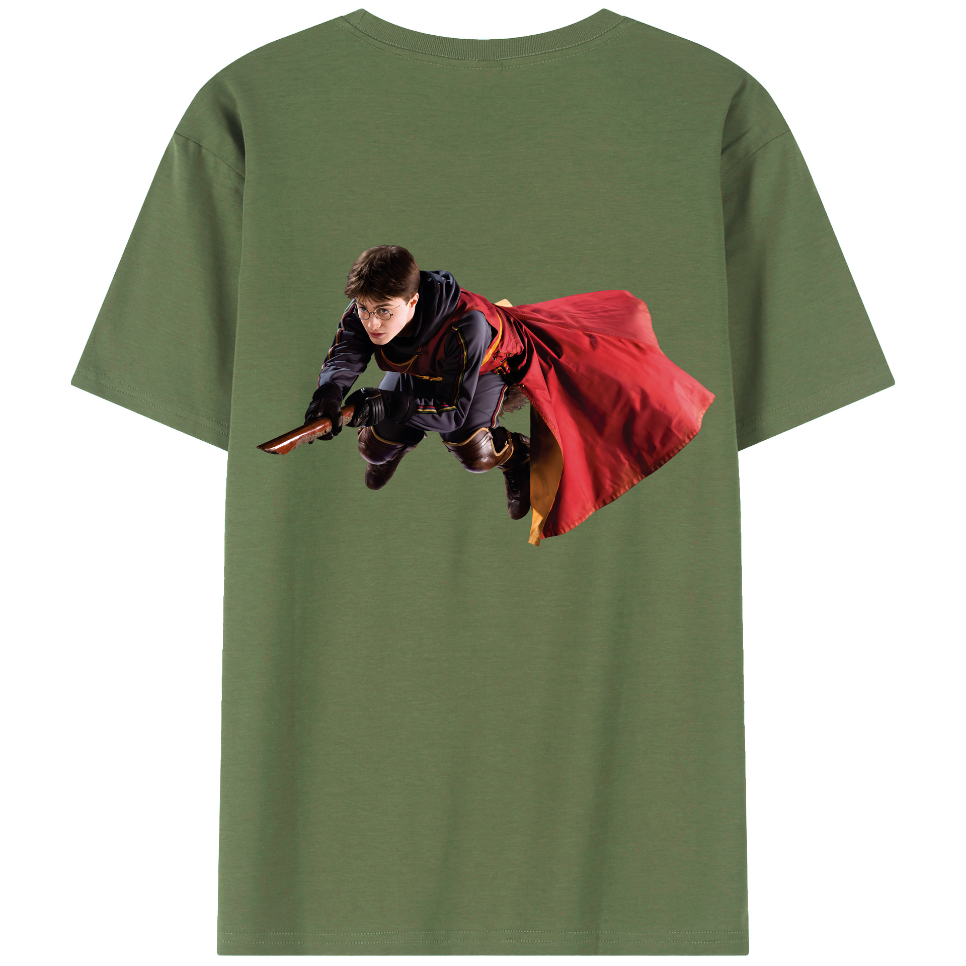 （画像用） Harry Potter ハリー・ポッターシリーズ 綿100％ メンズ半袖Tシャツ（バックプリント） 通気性